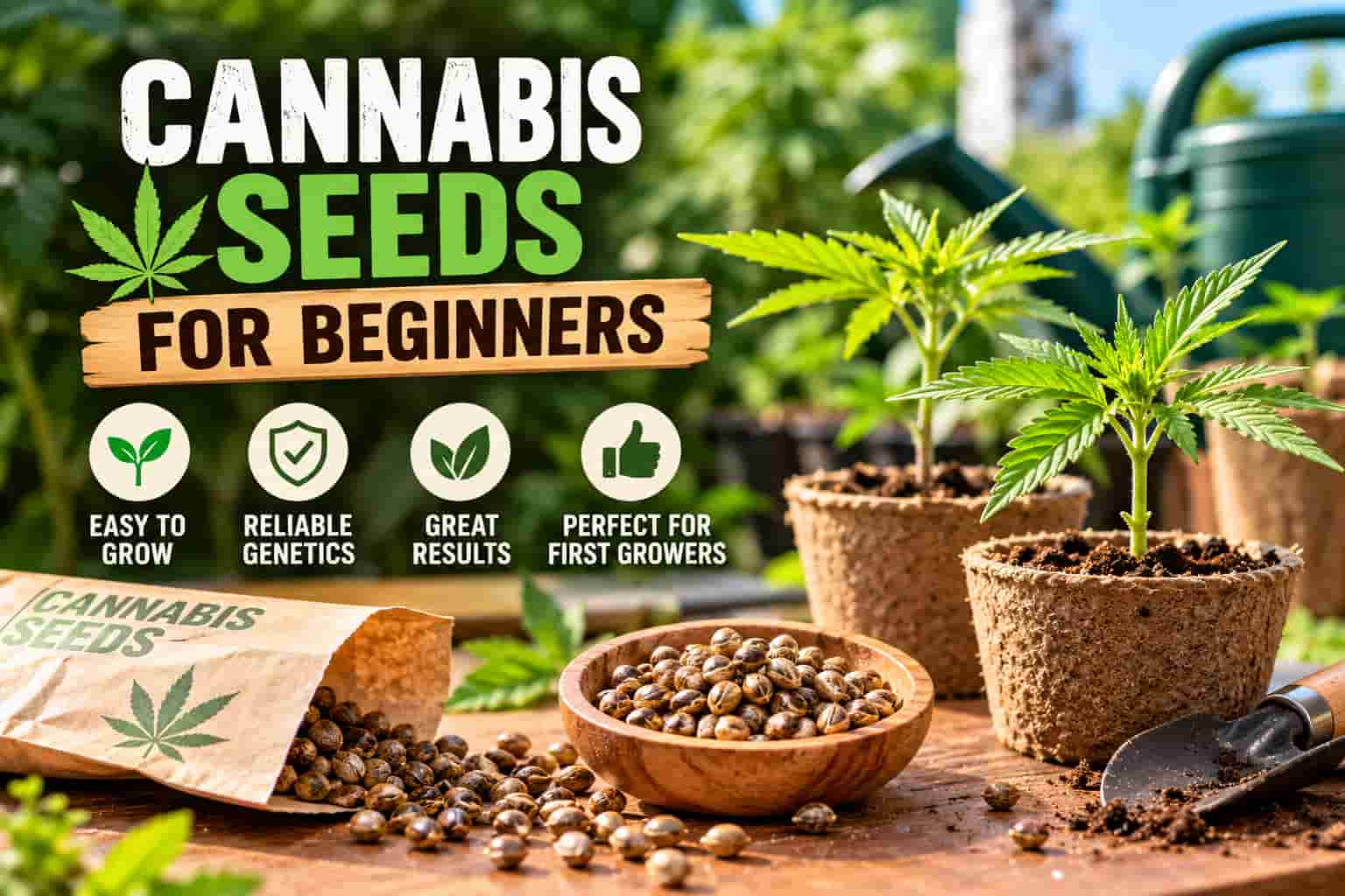 Cannabis seeds for beginners - easy to grow, reliable genetics for first growers