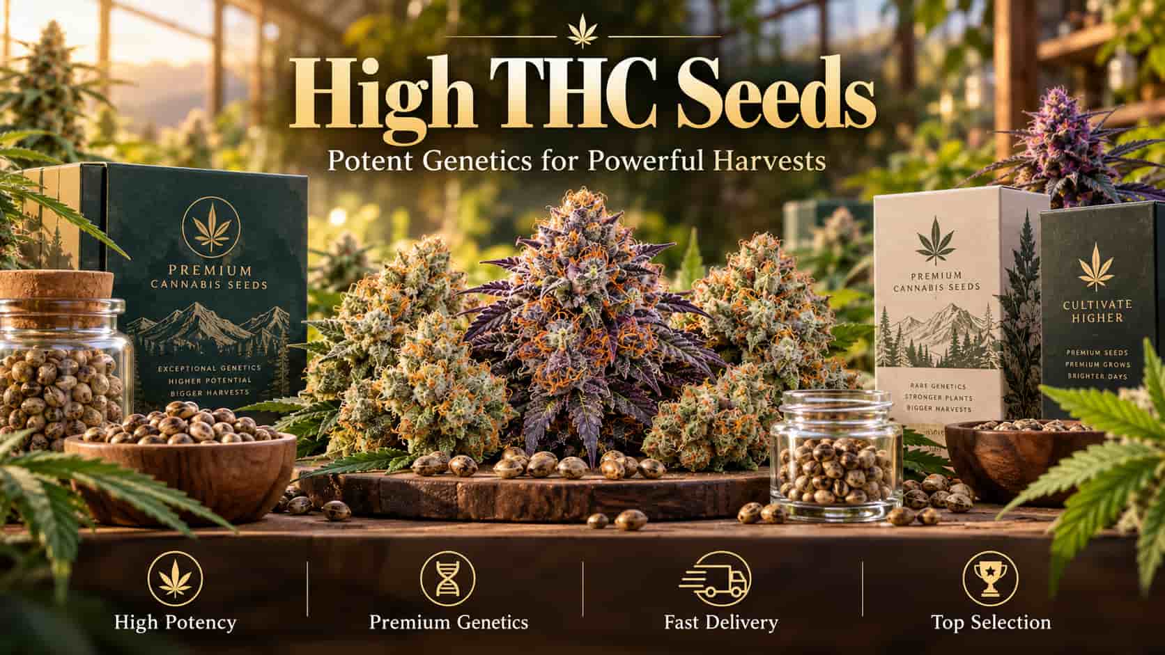 High THC cannabis seeds in Canada - potent genetics for powerful harvests