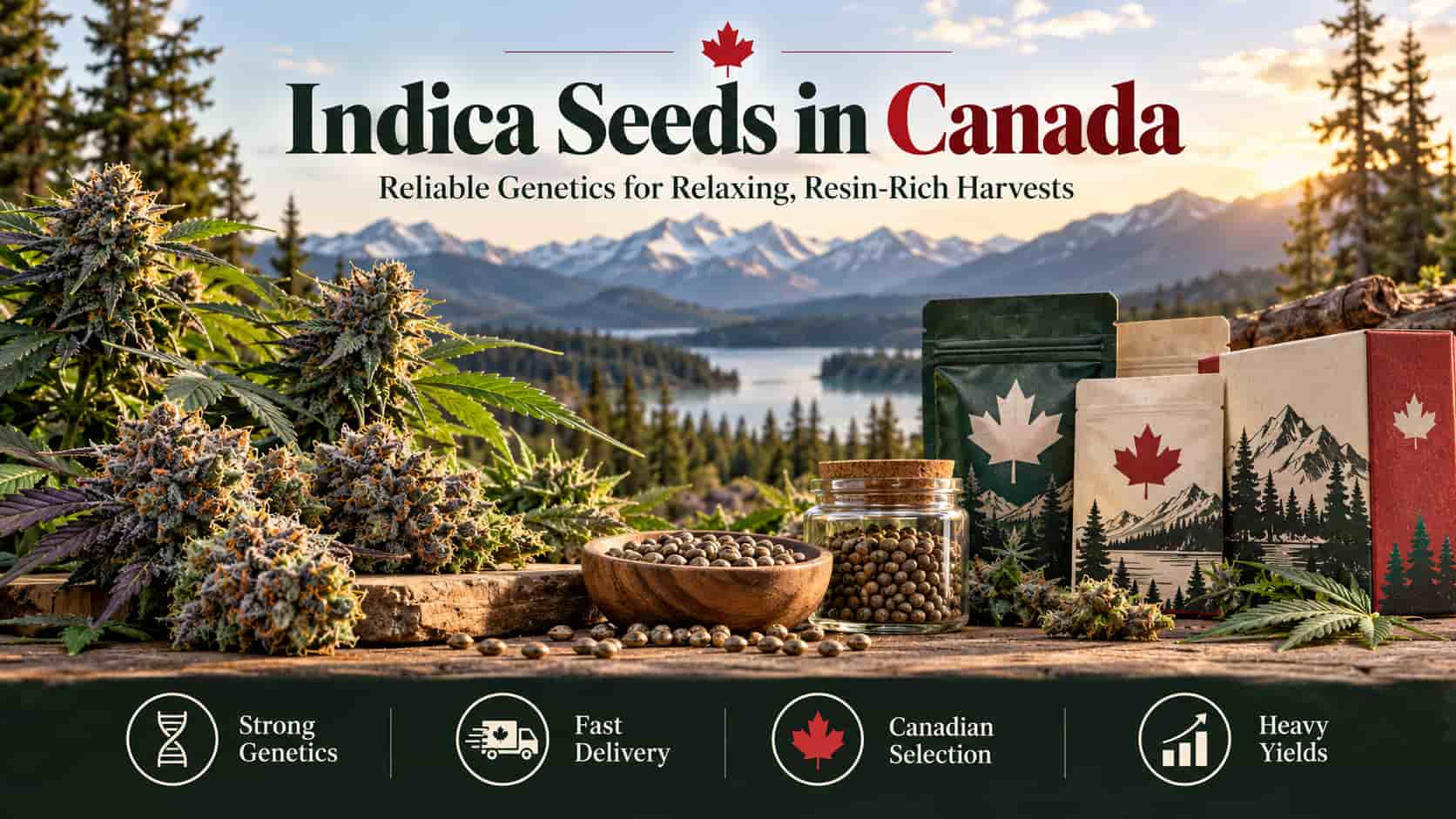 Indica seeds in Canada - reliable genetics for relaxing, resin-rich harvests