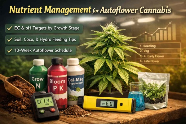 Gestion des nutriments pour les autofloraisons : guide NPK, EC et substrats