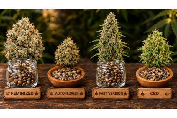 Types of Cannabis Seeds: Feminized, Autoflower, Fast Version and CBD