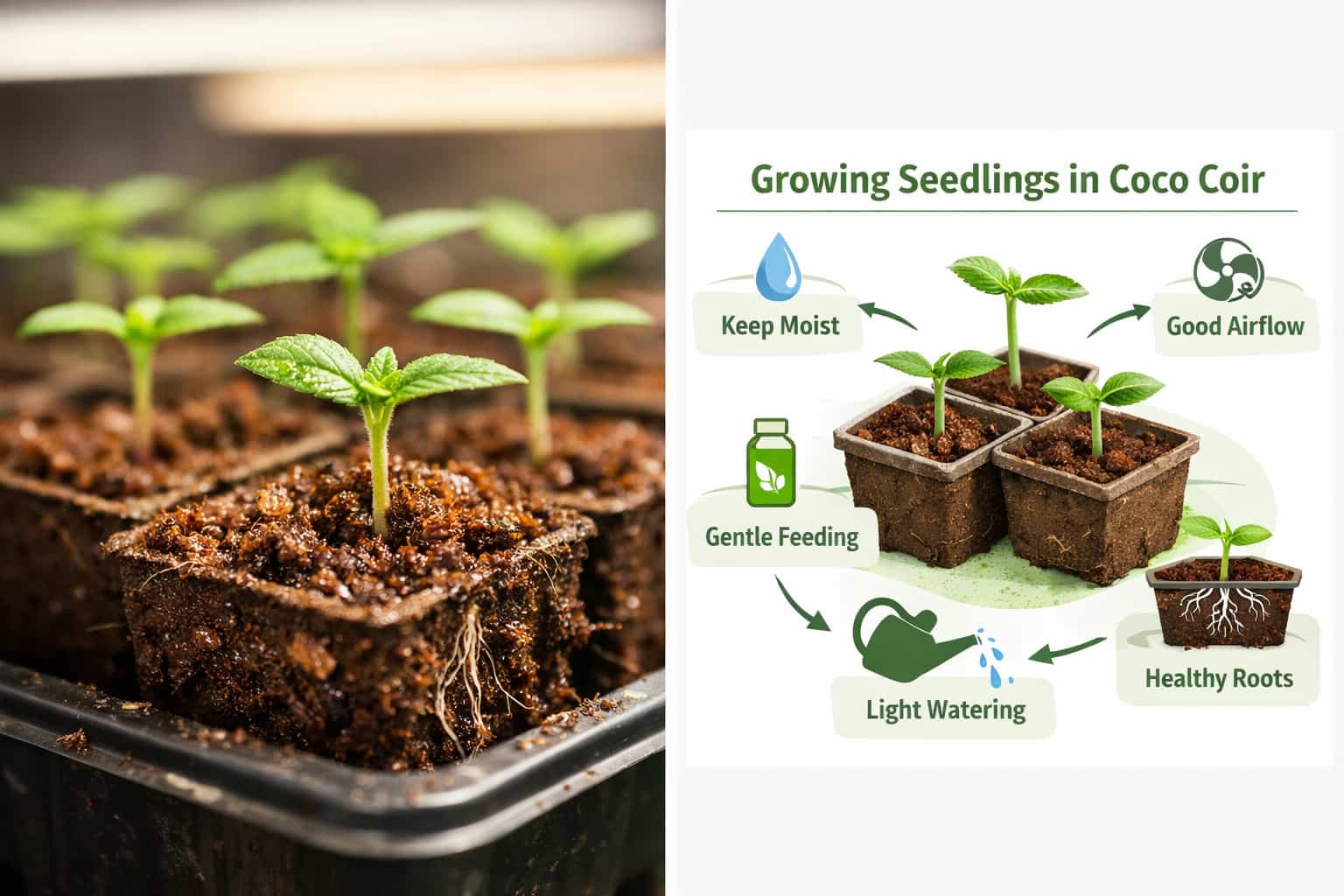 How to Grow Cannabis Seedlings in Coco Coir